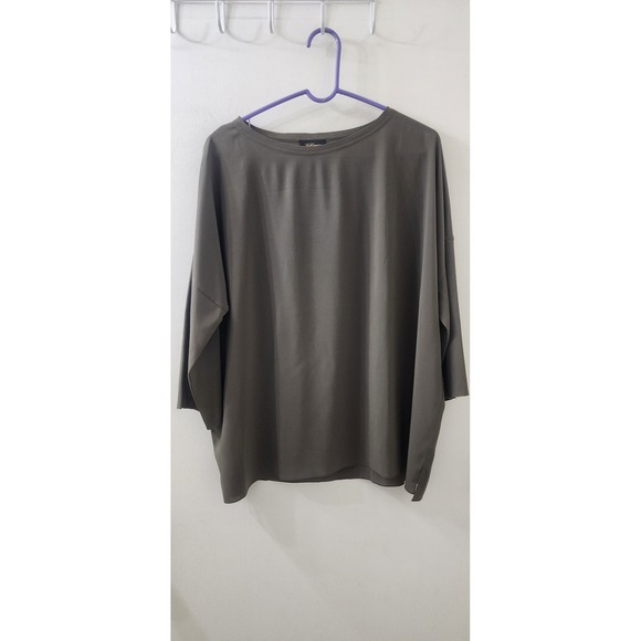 Les Copains Tops - Les‎ Copains Olive Green Batwing Sleeve Oversized Blouse Top IT 48 US XL